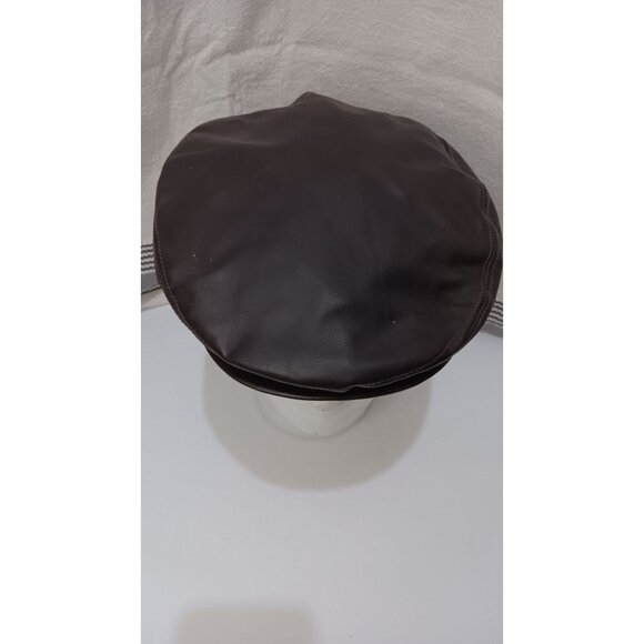 Sima International Brown Leather USA Large United Hatters Cap Newsboys Vintage H - Picture 2 of 11